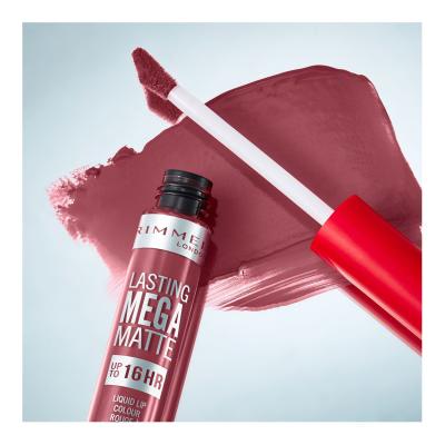 Rimmel London Lasting Mega Matte Liquid Lip Colour Šminka za ženske 7,4 ml Odtenek Ravishing Rose