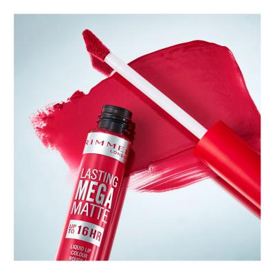 Rimmel London Lasting Mega Matte Liquid Lip Colour Šminka za ženske 7,4 ml Odtenek Fuchsia Flush