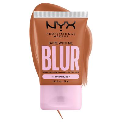 NYX Professional Makeup Bare With Me Blur Tint Foundation Puder za ženske 30 ml Odtenek 15 Warm Honey