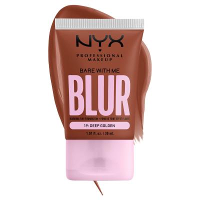 NYX Professional Makeup Bare With Me Blur Tint Foundation Puder za ženske 30 ml Odtenek 19 Deep Golden