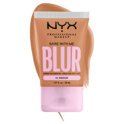 NYX Professional Makeup Bare With Me Blur Tint Foundation Puder za ženske 30 ml Odtenek 10 Medium