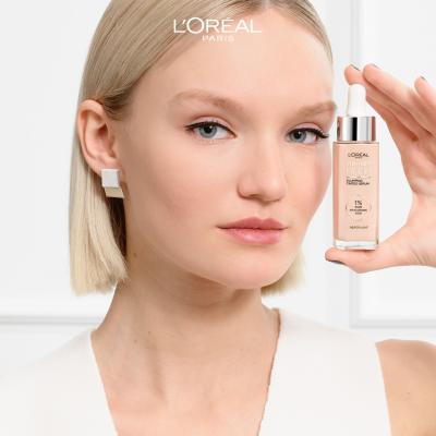 L&#039;Oréal Paris True Match Nude Plumping Tinted Serum Puder za ženske 30 ml Odtenek 1-2 Rosy Light