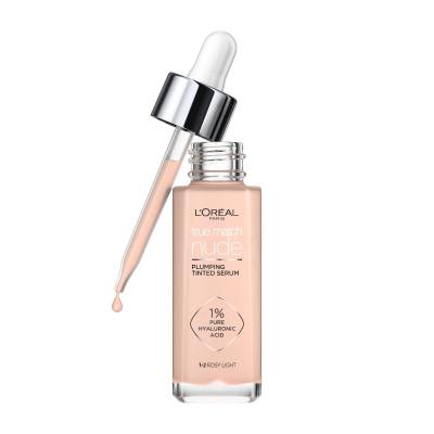 L&#039;Oréal Paris True Match Nude Plumping Tinted Serum Puder za ženske 30 ml Odtenek 1-2 Rosy Light