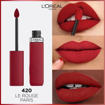 L&#039;Oréal Paris Infaillible Matte Resistance Lipstick Šminka za ženske 5 ml Odtenek 420 Le Rouge Paris