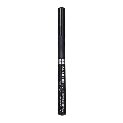 L&#039;Oréal Paris Infaillible Grip 24H Precision Felt Eyeliner Črtalo za oči za ženske 1 ml Odtenek 01 Black