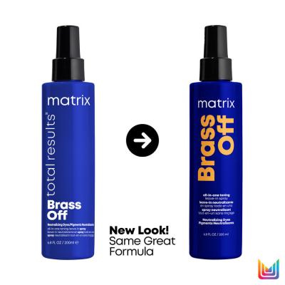 Matrix Brass Off All-In-One Toning Leave-In Spray Nega brez izpiranja za ženske 200 ml