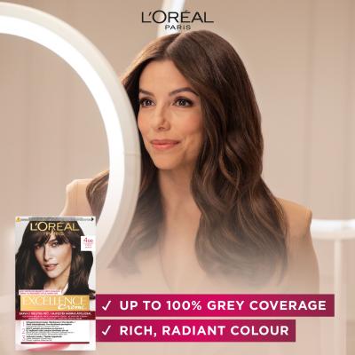 L&#039;Oréal Paris Excellence Creme Triple Protection Barva za lase za ženske 48 ml Odtenek 1,01 Dark Deep Black
