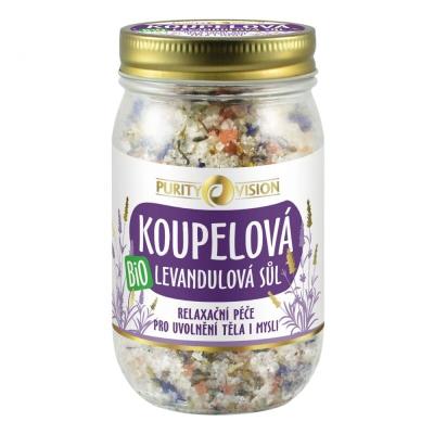 Purity Vision Lavender Bio Bath Salt Kopalna sol 400 g