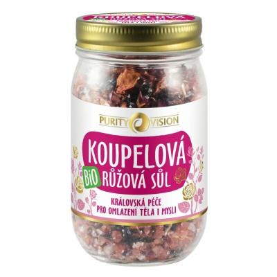 Purity Vision Rose Bio Bath Salt Kopalna sol 400 g