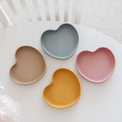 Canpol babies Silicone Suction Plate Heart Beige Posodica za otroke 300 ml