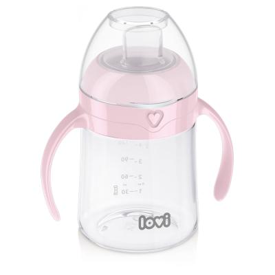 LOVI First Cup With Spout Pink 6m+ Skodelica za otroke 150 ml