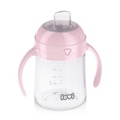 LOVI First Cup With Spout Pink 6m+ Skodelica za otroke 150 ml