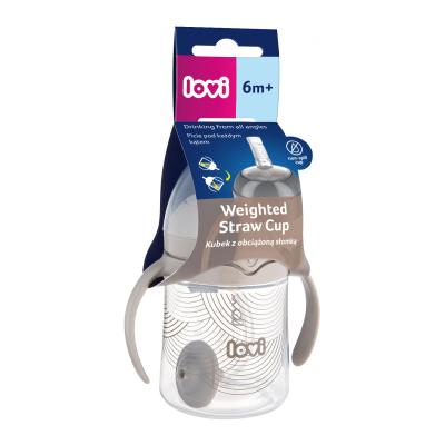 LOVI Harmony First Cup With Weighted Straw 6m+ Skodelica za otroke 150 ml