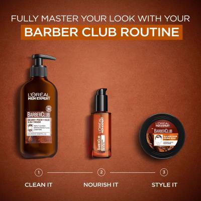 L&#039;Oréal Paris Men Expert Barber Club Slick Fixing Pomade Gel za lase za moške 75 ml
