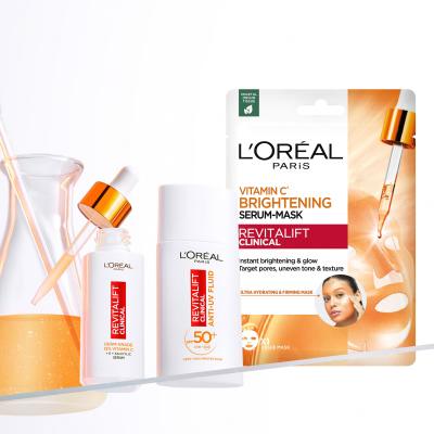 L&#039;Oréal Paris Revitalift Clinical Vitamin C Brightening Serum-Mask Maska za obraz 26 g