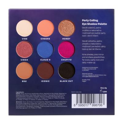 Gabriella Salvete Party Calling Eyeshadow Palette Senčilo za oči za ženske 12,6 g