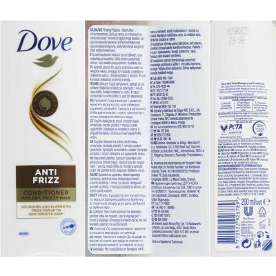 Dove Anti Frizz Balzam za lase za ženske 200 ml