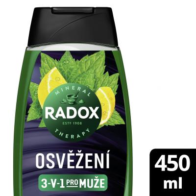 Radox Refreshment Menthol And Citrus 3-in-1 Shower Gel Gel za prhanje za moške 450 ml