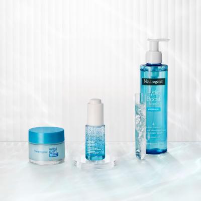 Neutrogena Hydro Boost Gift Set Darilni set vlažilni gel za obraz Hydro Boost Water Gel 50 ml + serum za obraz Hydro Boost Hyaluronic Acid Concentrated Serum 15 ml + čistilni gel za obraz Hydro Boost Water Gel Cleanser 200 ml