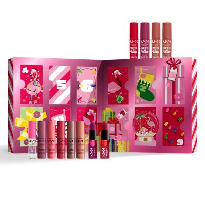 NYX Professional Makeup Fa La La L.A. Land 12 Days Of Kissmas Darilni set glos za ustnice 6 kos + šminka 6 kos