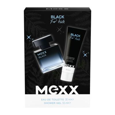 Mexx Black Man Darilni set toaletna voda 30 ml + gel za prhanje 50 ml