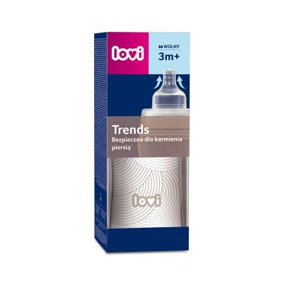 LOVI Trends Trends Bottle 3m+ Otroška steklenička za otroke 250 ml