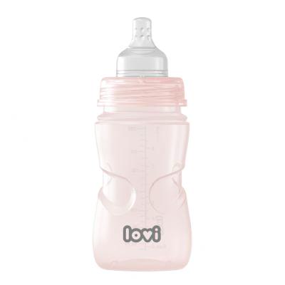 LOVI Trends Bottle 3m+ Pink Otroška steklenička za otroke 250 ml