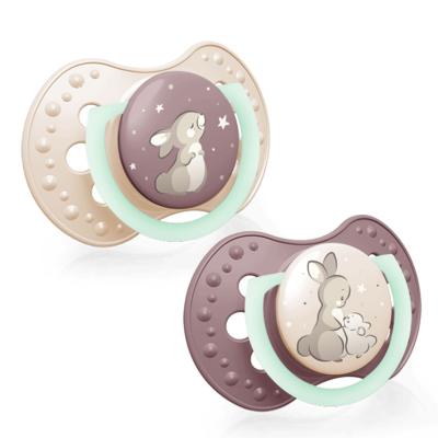 LOVI Night &amp; Day Dynamic Soother Girl 3-6m Duda za otroke 2 kos