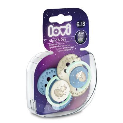 LOVI Night &amp; Day Dynamic Soother Boy 6-18m Duda za otroke 2 kos