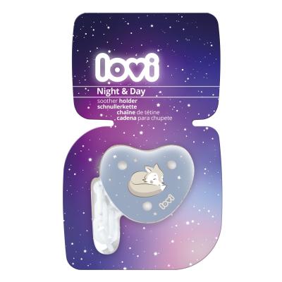 LOVI Night &amp; Day Soother Holder Boy Verižica za dudo za otroke 1 kos