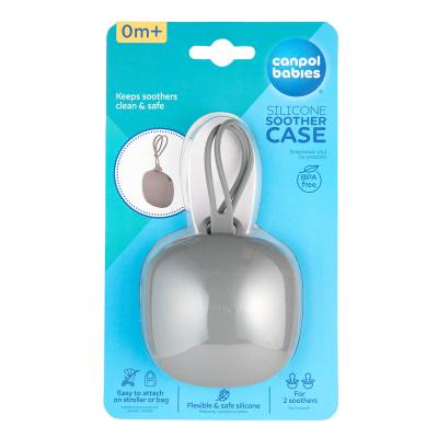 Canpol babies Silicone Soother Case Grey Škatlica za dudo za otroke 1 kos