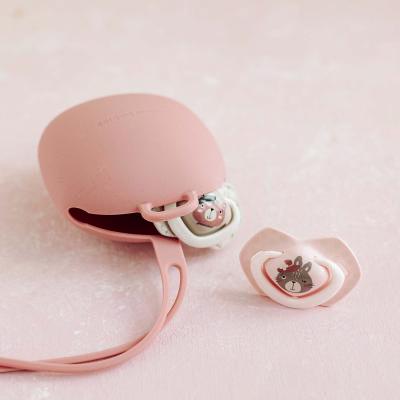 Canpol babies Silicone Soother Case Pink Škatlica za dudo za otroke 1 kos