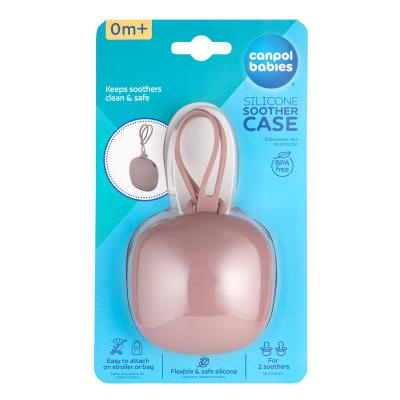 Canpol babies Silicone Soother Case Pink Škatlica za dudo za otroke 1 kos