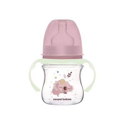 Canpol babies Sleepy Koala Easy Start Anti-Colic Bottle Pink 0m+ Otroška steklenička za otroke 120 ml