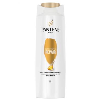 Pantene PRO-V Your Golden Me Time Kit Darilni set šampon Intensive Repair 250 ml + balzam Intensive Repair 200 ml + olje za lase Keratin Protect Oil 100 ml + intenzivna nega za lase Serum Shots Intensive Repair 3x15 ml + kozmetična torbica