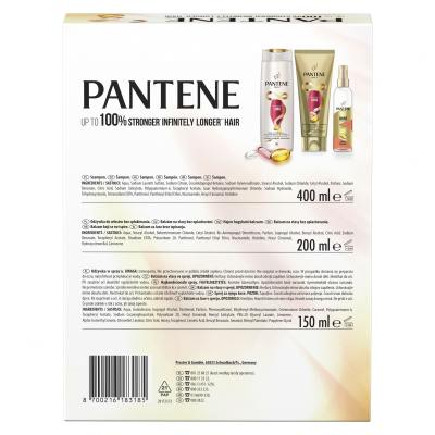 Pantene PRO-V Infinitely Long Set Darilni set šampon Infinitely Long 400 ml + balzam brez izpiranja Infinitely Long 200 ml + balzam v spreju Shine SOS 150 ml