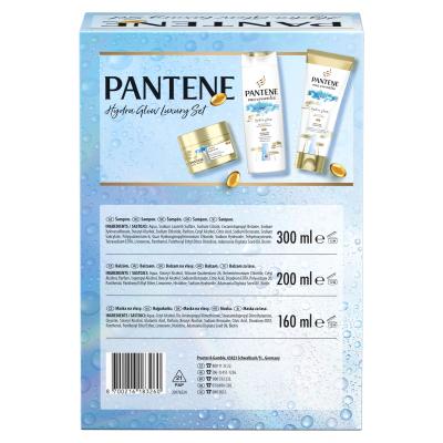 Pantene PRO-V Miracles Hydra Glow Luxury Set Darilni set šampon Hydra Glow 300 ml + balzam Hydra Glow 200 ml + maska za lase Intense Hydration 160 ml