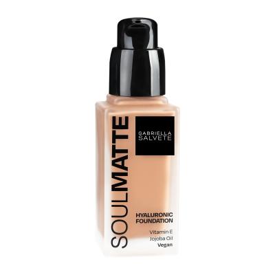 Gabriella Salvete Soulmatte Hyaluronic Foundation Puder za ženske 30 ml Odtenek 04W Golden Sand Warm