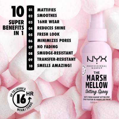 NYX Professional Makeup Marshmellow Setting Spray Fiksator za ličila za ženske 60 ml