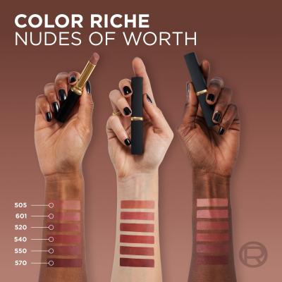 L&#039;Oréal Paris Color Riche Intense Volume Matte Nudes of Worth Šminka za ženske 1,8 g Odtenek 505 Le Nude Resilie