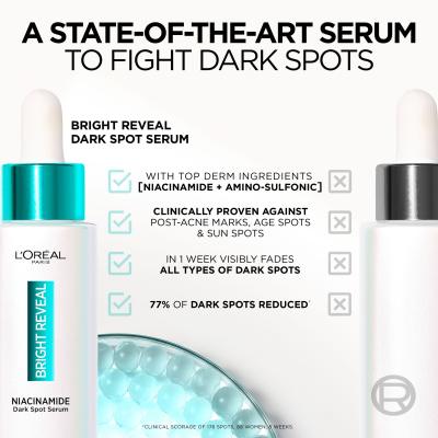 L&#039;Oréal Paris Bright Reveal Niacinamide Dark Spot Serum Serum za obraz 30 ml