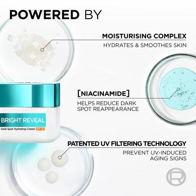 L&#039;Oréal Paris Bright Reveal Dark Spot Hydrating Cream SPF50 Dnevna krema za obraz 50 ml