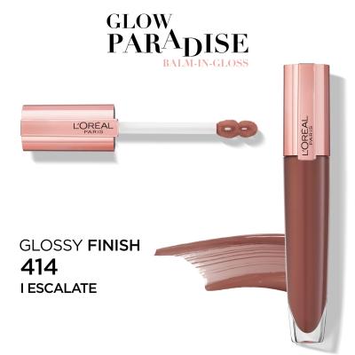 L&#039;Oréal Paris Glow Paradise Balm In Gloss Glos za ustnice za ženske 7 ml Odtenek 414 Escalate