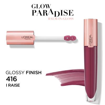 L&#039;Oréal Paris Glow Paradise Balm In Gloss Glos za ustnice za ženske 7 ml Odtenek 416 Raise