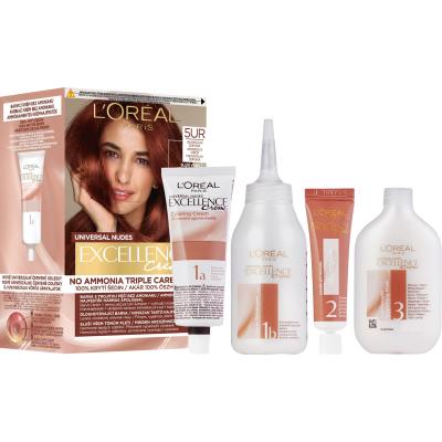 L&#039;Oréal Paris Excellence Creme Triple Protection Barva za lase za ženske 48 ml Odtenek 5UR Universal Red