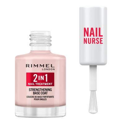Rimmel London Nail Nurse 2in1 Strenghtening Base Coat Lak za nohte za ženske 12 ml