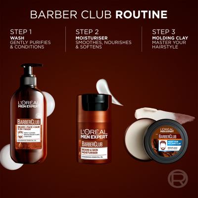 L&#039;Oréal Paris Men Expert Barber Club Beard &amp; Skin Moisturiser Balzam za brado za moške 50 ml