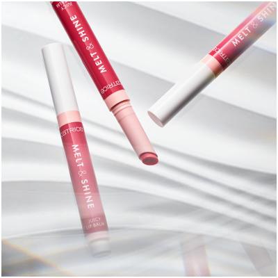 Catrice Melt &amp; Shine Juicy Lip Balm Balzam za ustnice za ženske 1,3 g Odtenek 020 Beach Blossom