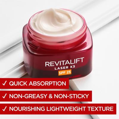 L&#039;Oréal Paris Revitalift Laser Pure Retinol Night Serum Darilni set nočni serum za obraz Revitalift Laser Pure Retinol Night Serum 50 ml + dnevna krema za obraz Revitalift Laser X3 SPF25 50 ml