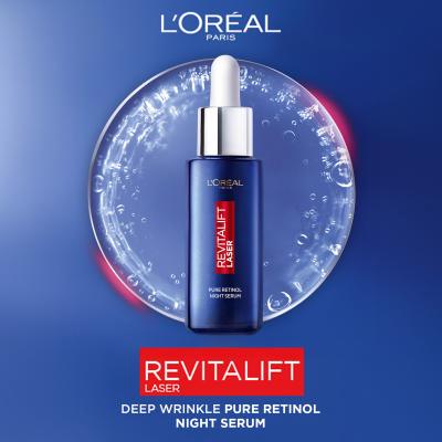 L&#039;Oréal Paris Revitalift Laser Pure Retinol Night Serum Darilni set nočni serum za obraz Revitalift Laser Pure Retinol Night Serum 50 ml + dnevna krema za obraz Revitalift Laser X3 SPF25 50 ml